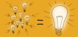 L'idee creative, come delle lampadine, se le metti assieme fanno più luce