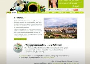 Ecco un bel sito web realizzato per un Bed & Breakfast a Firenze
