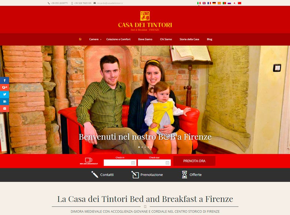 Bed and Breakfast website con booking online