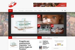 Home page del sito envolafrique.org che raccogli fondi per progetti di sviluppo in Africa per svariate opere di solidarietà e volontariato.